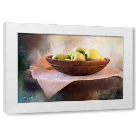 Apple Still Life White Modern Wood Framed Art Print by Vieira, Robin-Lee