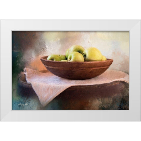 Apple Still Life White Modern Wood Framed Art Print by Vieira, Robin-Lee