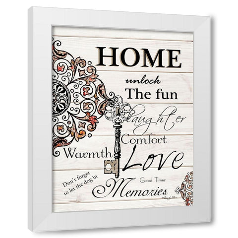 Home White Modern Wood Framed Art Print by Vieira, Robin-Lee