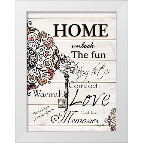 Home White Modern Wood Framed Art Print by Vieira, Robin-Lee
