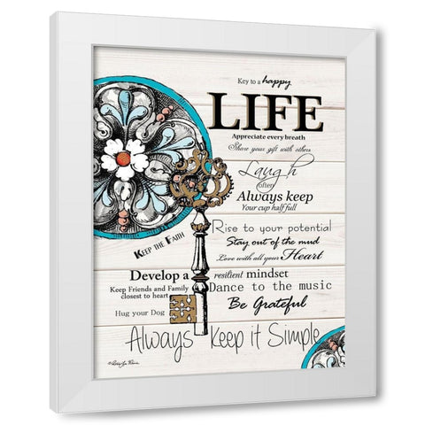 Life White Modern Wood Framed Art Print by Vieira, Robin-Lee