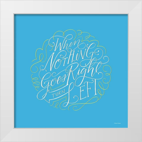 Turn Left White Modern Wood Framed Art Print by Nieman, Rachel