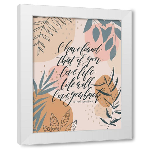 Love Life White Modern Wood Framed Art Print by Nieman, Rachel