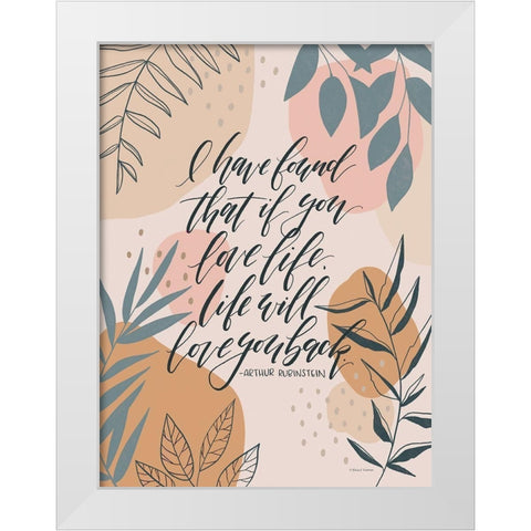 Love Life White Modern Wood Framed Art Print by Nieman, Rachel