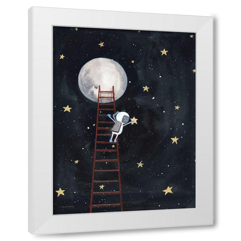 Grab a Star White Modern Wood Framed Art Print by Nieman, Rachel