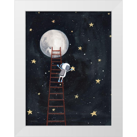 Grab a Star White Modern Wood Framed Art Print by Nieman, Rachel