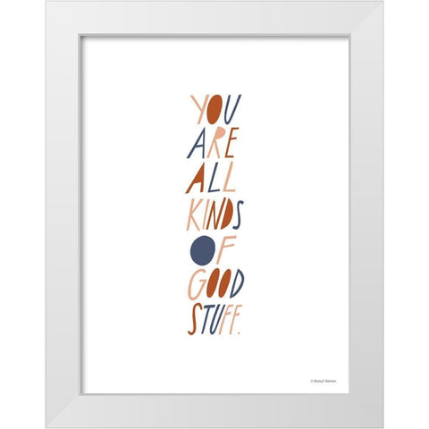 Good Stuff White Modern Wood Framed Art Print by Nieman, Rachel