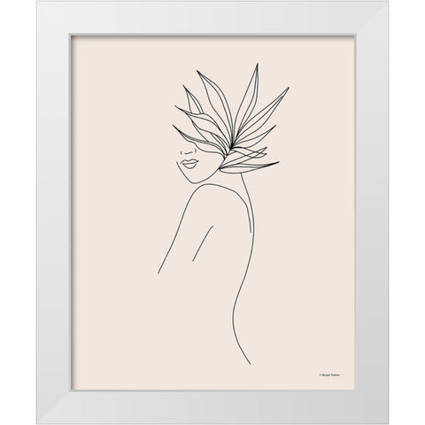 Modern Figural Line Drawing White Modern Wood Framed Art Print by Nieman, Rachel