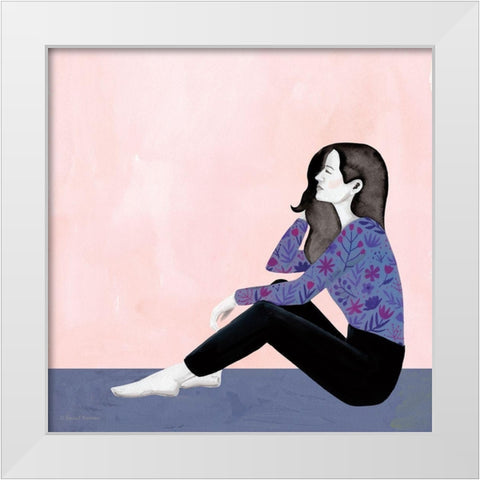 Contemporary Portrait III White Modern Wood Framed Art Print by Nieman, Rachel