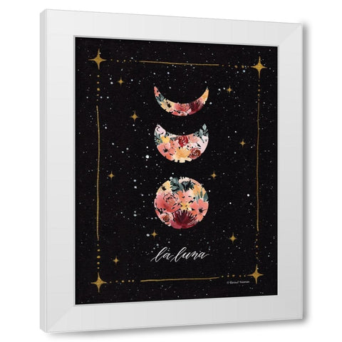 La Luna Moon Phases    White Modern Wood Framed Art Print by Nieman, Rachel