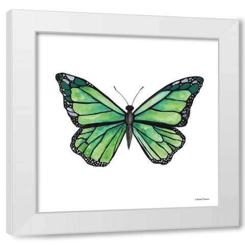 Naturally Wonderful Butterfly White Modern Wood Framed Art Print by Nieman, Rachel