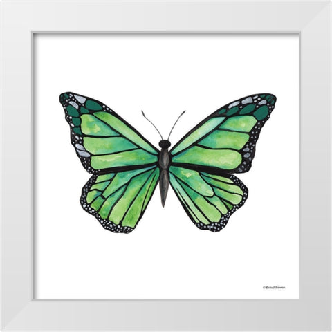 Naturally Wonderful Butterfly White Modern Wood Framed Art Print by Nieman, Rachel
