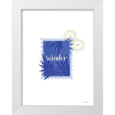 Wander White Modern Wood Framed Art Print by Nieman, Rachel