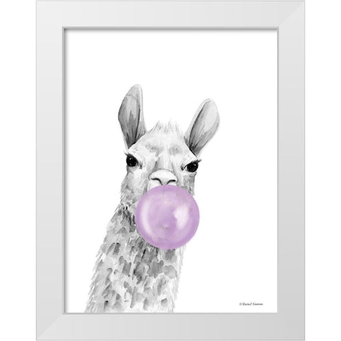 Bubblegum Alpaca White Modern Wood Framed Art Print by Nieman, Rachel