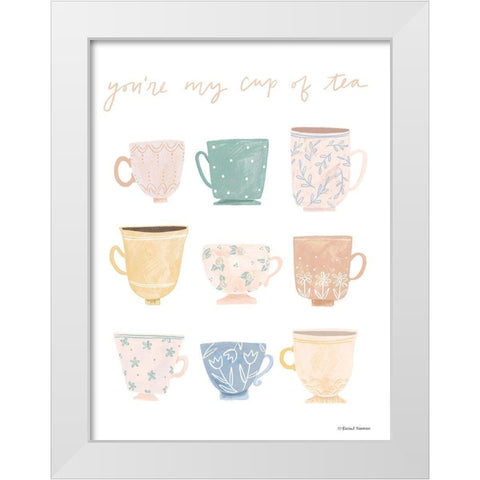 Youre My Cup of Tea White Modern Wood Framed Art Print by Nieman, Rachel