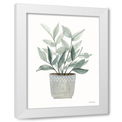 Sage Planter White Modern Wood Framed Art Print by Nieman, Rachel