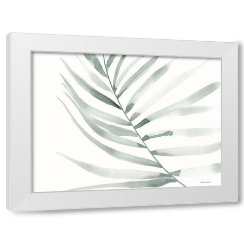 Sage Fern Leaf White Modern Wood Framed Art Print by Nieman, Rachel