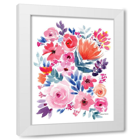 Vibrant Flowers I White Modern Wood Framed Art Print by Nieman, Rachel
