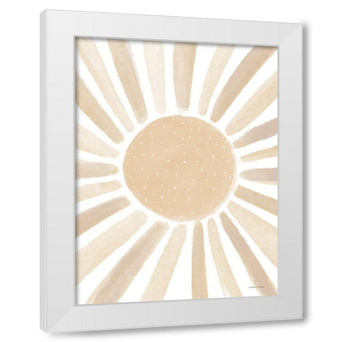 Polka Dot Sunny Day White Modern Wood Framed Art Print by Nieman, Rachel