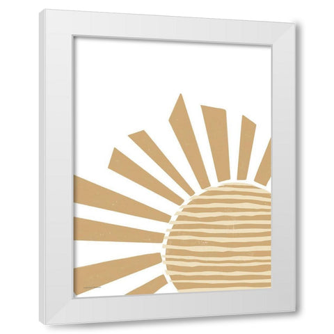 Safari Sunshine White Modern Wood Framed Art Print by Nieman, Rachel
