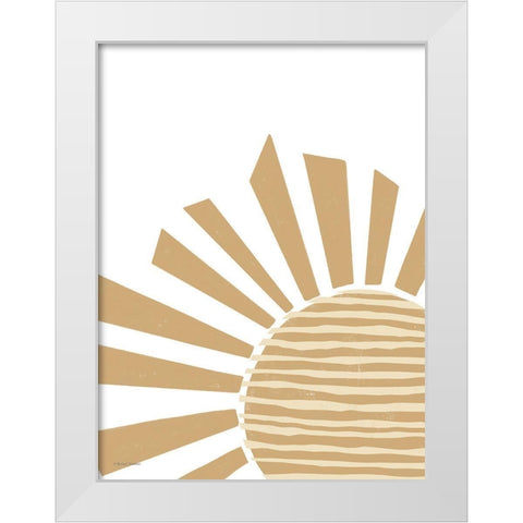 Safari Sunshine White Modern Wood Framed Art Print by Nieman, Rachel