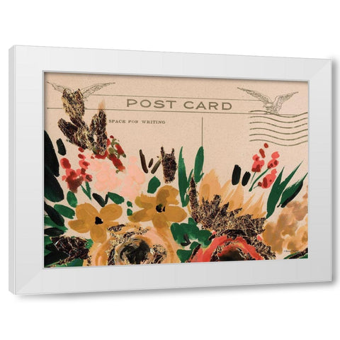 Postcard Painting 2 White Modern Wood Framed Art Print by Nieman, Rachel