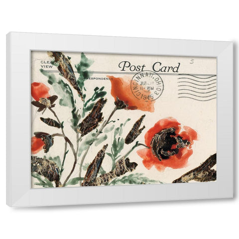 Postcard Painting 3 White Modern Wood Framed Art Print by Nieman, Rachel