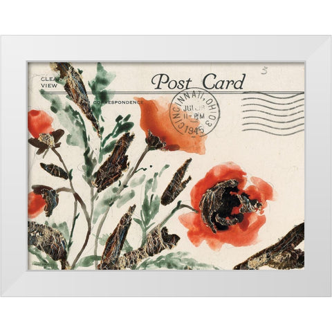 Postcard Painting 3 White Modern Wood Framed Art Print by Nieman, Rachel