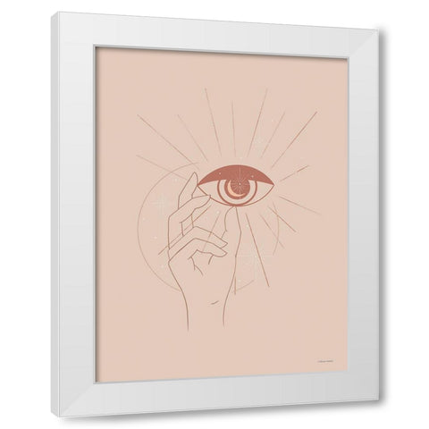 Its All in the Eyes of the Beholder White Modern Wood Framed Art Print by Nieman, Rachel