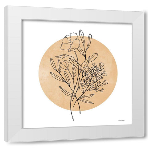 Moon Flowers White Modern Wood Framed Art Print by Nieman, Rachel