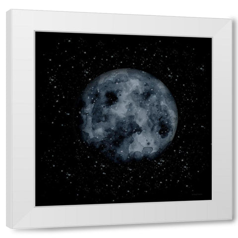 The Moon White Modern Wood Framed Art Print by Nieman, Rachel