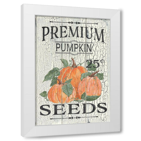 Pumpkin Seeds White Modern Wood Framed Art Print by Soulspeak And Sawdust