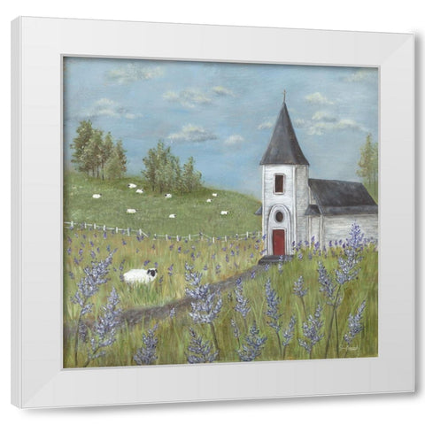 The Lost Sheep White Modern Wood Framed Art Print by Soulspeak And Sawdust