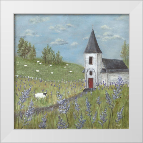 The Lost Sheep White Modern Wood Framed Art Print by Soulspeak And Sawdust