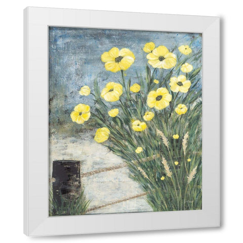 Beachside Spring White Modern Wood Framed Art Print by Soulspeak And Sawdust