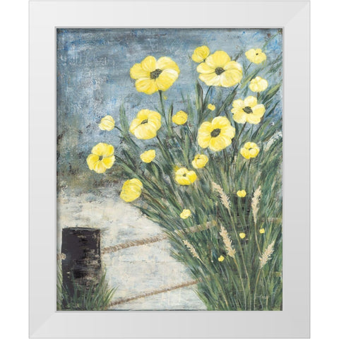 Beachside Spring White Modern Wood Framed Art Print by Soulspeak And Sawdust