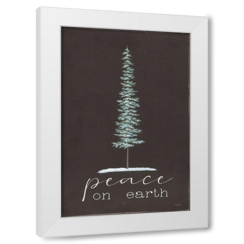 Peace on Earth White Modern Wood Framed Art Print by Soulspeak And Sawdust