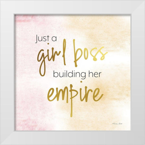 Girl Boss White Modern Wood Framed Art Print by Ball, Susan