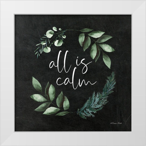 All is Calm     White Modern Wood Framed Art Print by Ball, Susan