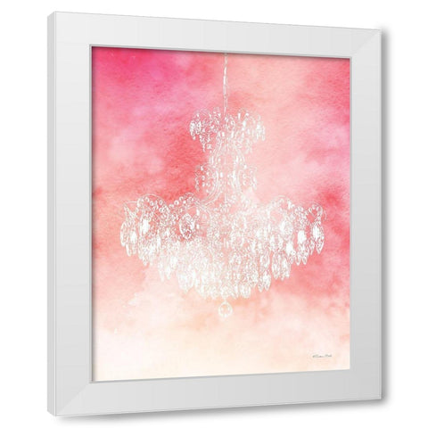 Chandelier Glam 1 White Modern Wood Framed Art Print by Ball, Susan