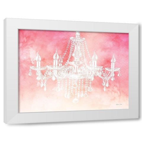Chandelier Glam 2 White Modern Wood Framed Art Print by Ball, Susan