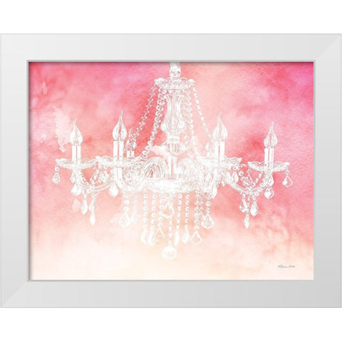 Chandelier Glam 2 White Modern Wood Framed Art Print by Ball, Susan