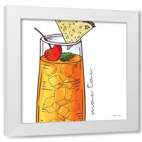 Mai Tai     White Modern Wood Framed Art Print by Ball, Susan