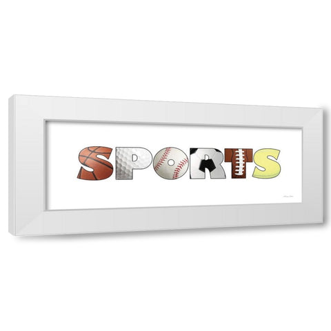 Sports White Modern Wood Framed Art Print by Ball, Susan