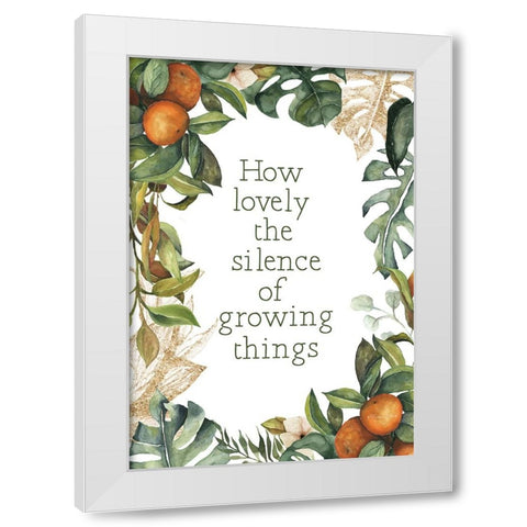 Silence of Growing Things   White Modern Wood Framed Art Print by Ball, Susan