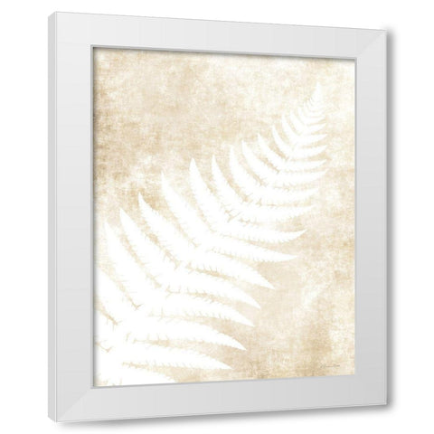 Fern Frond 1 White Modern Wood Framed Art Print by Ball, Susan