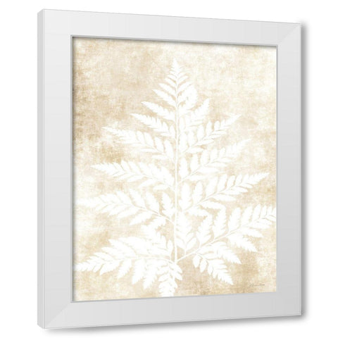 Fern Frond 3 White Modern Wood Framed Art Print by Ball, Susan