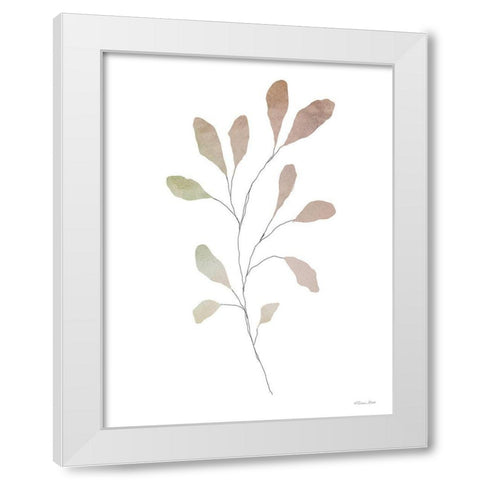 Watercolor Branch 2 White Modern Wood Framed Art Print by Ball, Susan