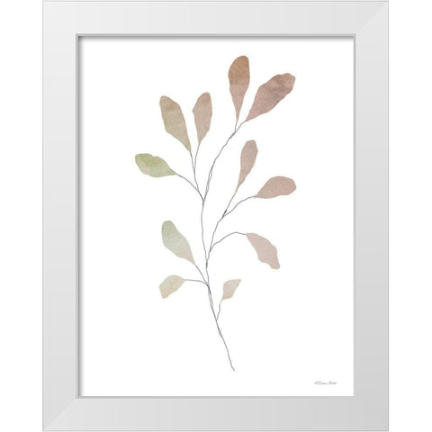 Watercolor Branch 2 White Modern Wood Framed Art Print by Ball, Susan