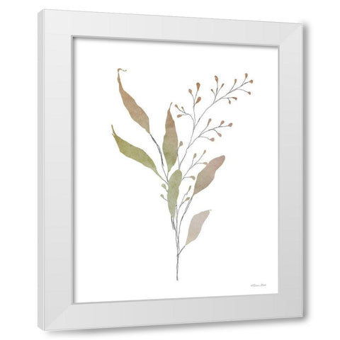 Watercolor Branch 3 White Modern Wood Framed Art Print by Ball, Susan